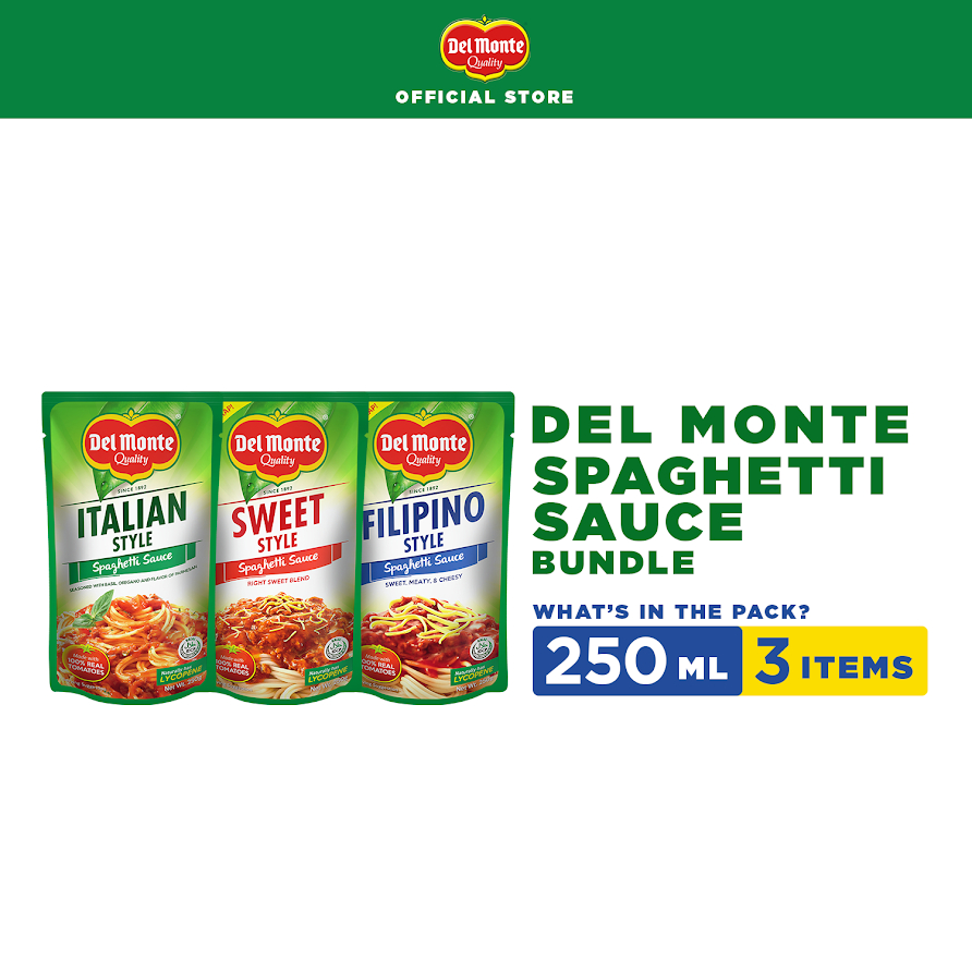 DEL MONTE Spaghetti Sauce Trio Bundle x 6 items (Del Monte Italian ...