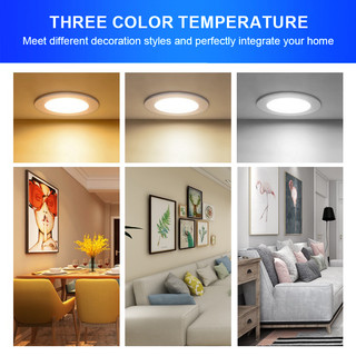 LED Pin light Tricolor Ceiling Light Panel Lights Round and Square Down ...
