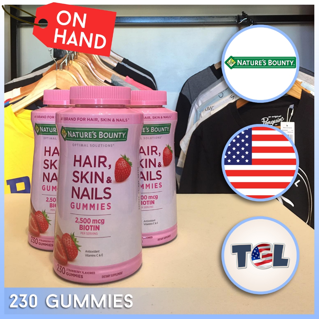 Nature's Bounty, Hair, Skin & Nails Gummies (February 2025) Shopee