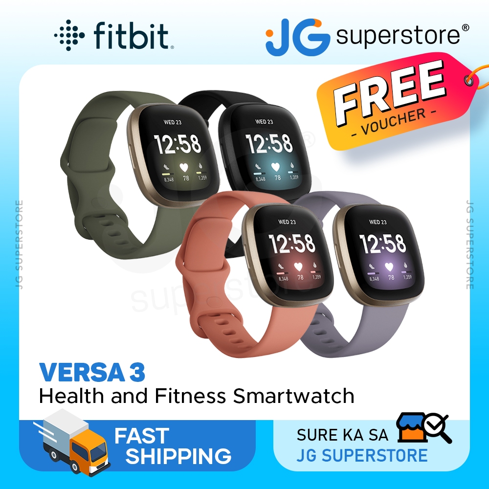 Fitbit Versa 3 Health and Fitness Smartwatch with Personalized ...