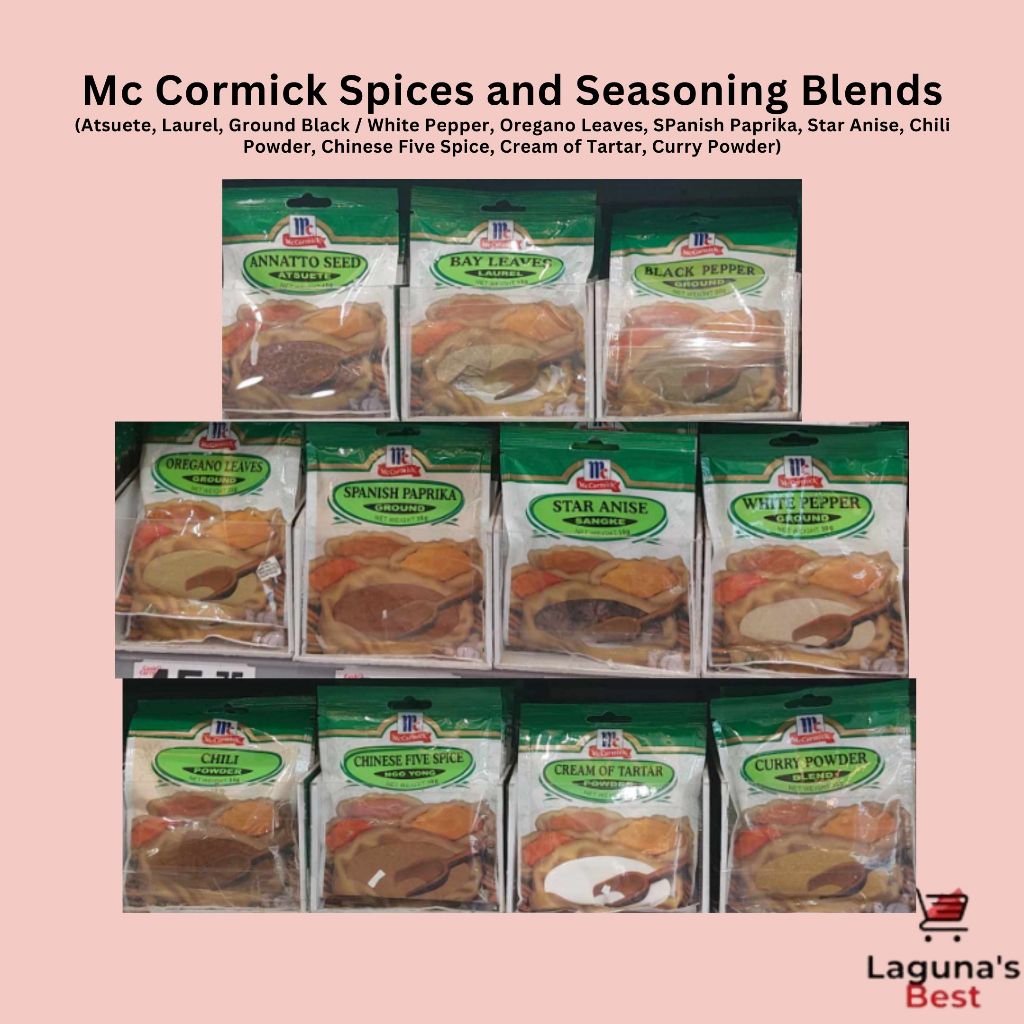 Mc Cormick Spices (Atsuete, Laurel, Oregano, Paprika, Star Anise, Five Spice, Cream of Tartar
