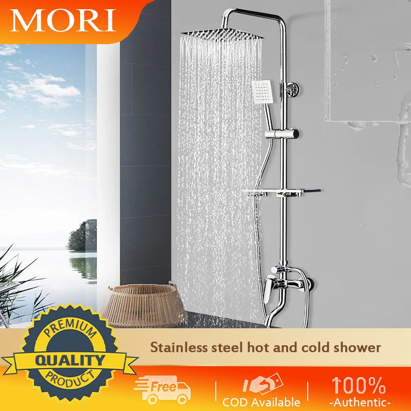 MORI shower set stainless steel shower set bathroom 4 in 1 shower head ...