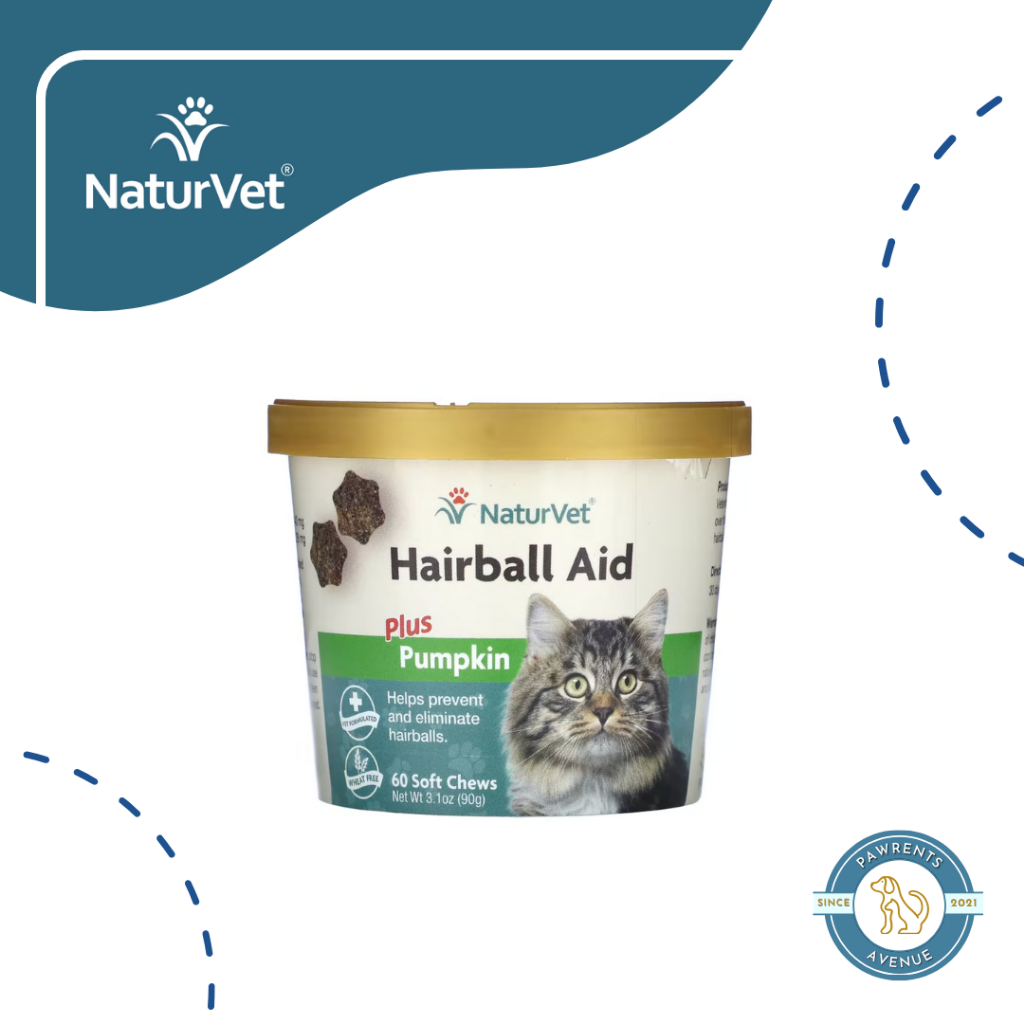 NaturVet Hairball Aid Plus Pumpkin for Cats 60 Soft Chews Shopee Philippines