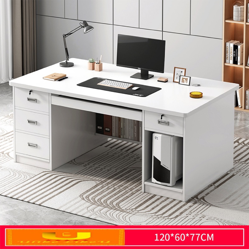 Computer desk home minimalist modern desk with drawer cabinet study ...