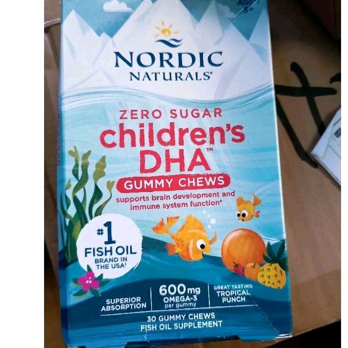 Nordic Naturals, Children's DHA Gummies, Ages 3+, Tropical Punch, 600