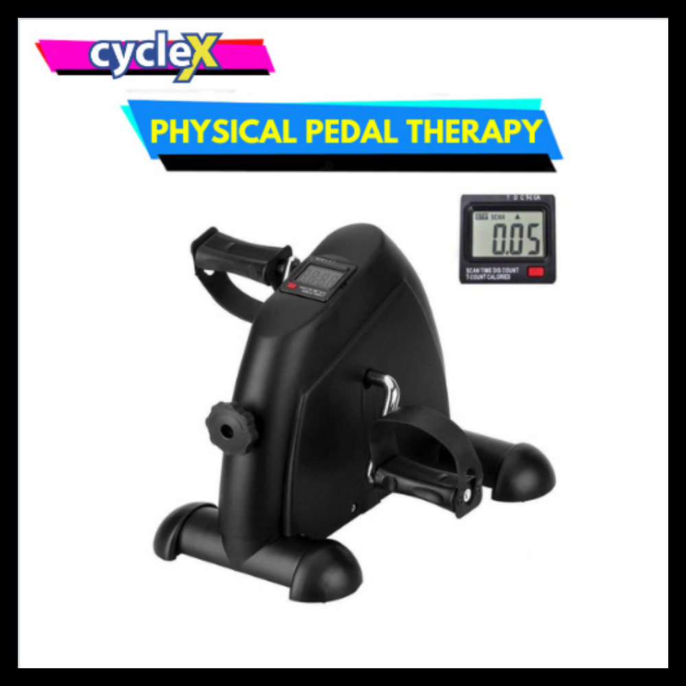 Exerpeutic Folding Exercise Bike Byjia Motorized Electric Pedal Exerciser, Fitness Exercise Bike For Hand, Arm, Knee & Leg, Mini Cycling Rehab Equipment For Handicap Disabled Mini Exercise Bike