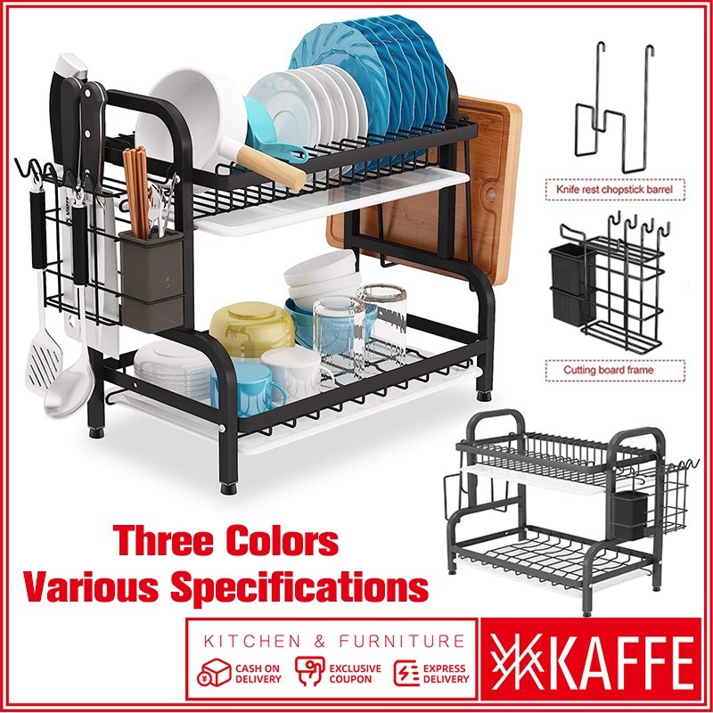 2/3 Tier Dish Drying Rack Organizer Storage Shelf Kitchen Rack Plate
