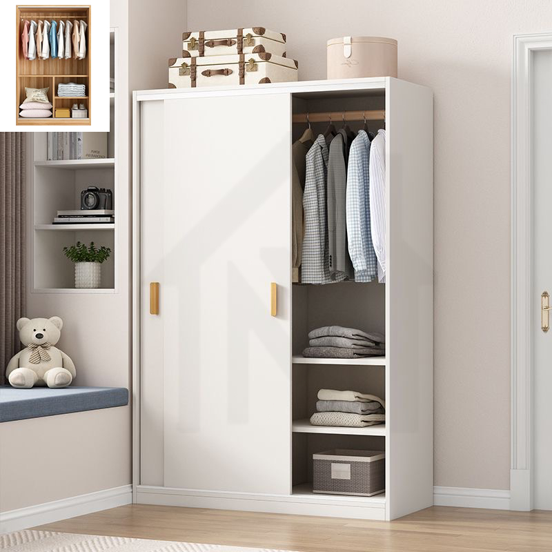 ISTER 4.5Ft Sliding Wardrobe Sliding Door Wardrobe Storage Cabinet ...