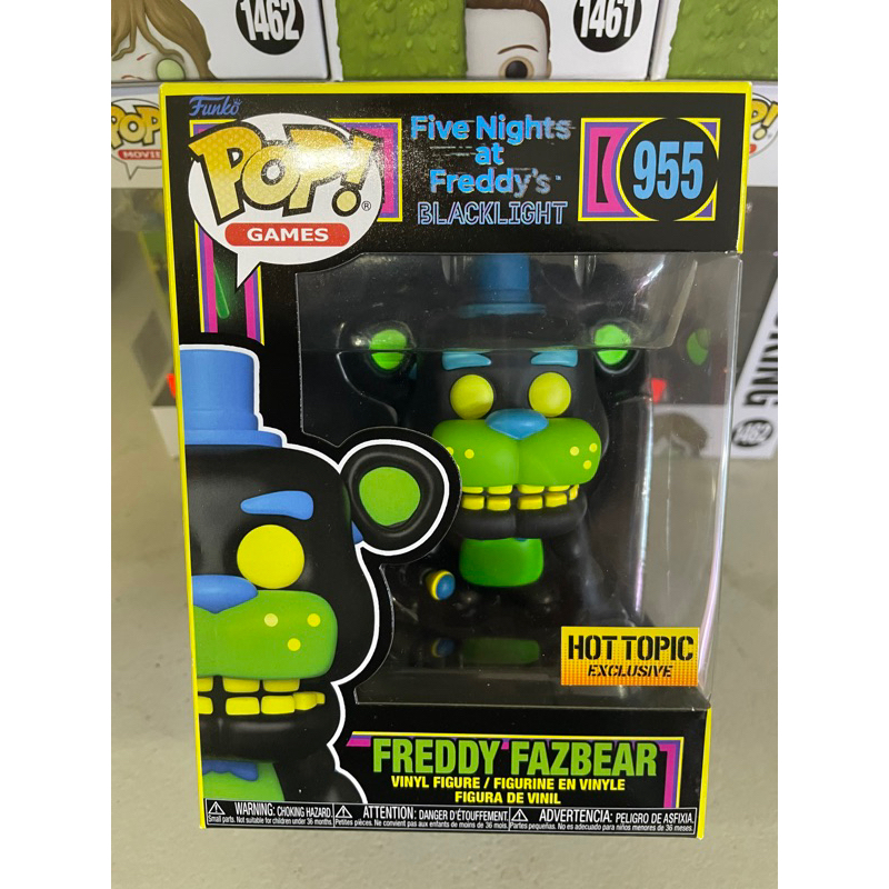 Funko Pop Hot Topic Exclusive Blacklight Freddy Fazbear Five Nights at ...