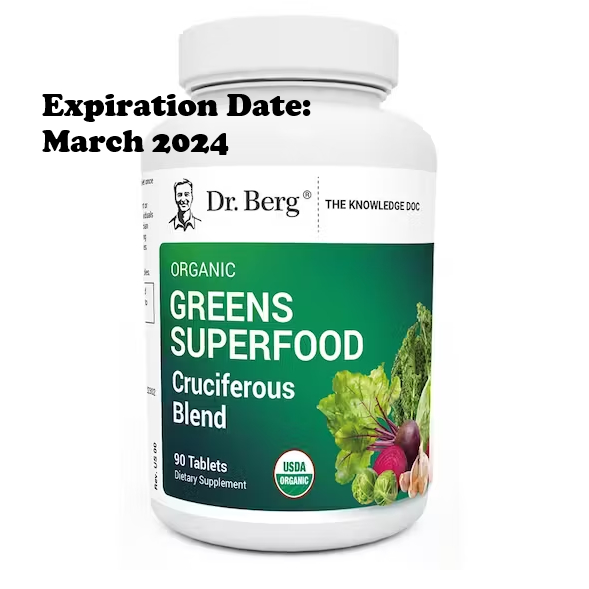 Dr. Berg Organic Greens Superfood Leafy Green Vegetables Supplement