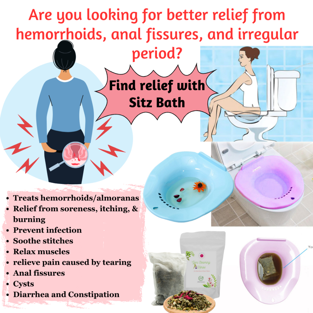 Sitz Bath for Hemorrhoids/Almoranas Toilet Seat Sitz Bath Basin Bath ...