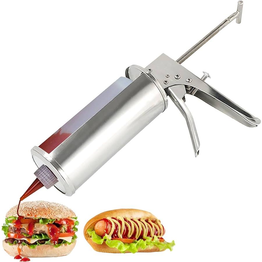 Dispenser Salsa Professionale 650 Ml - In Acciaio Inox, Con Dosatore, Per Hamburger E Condimenti - Foto 10