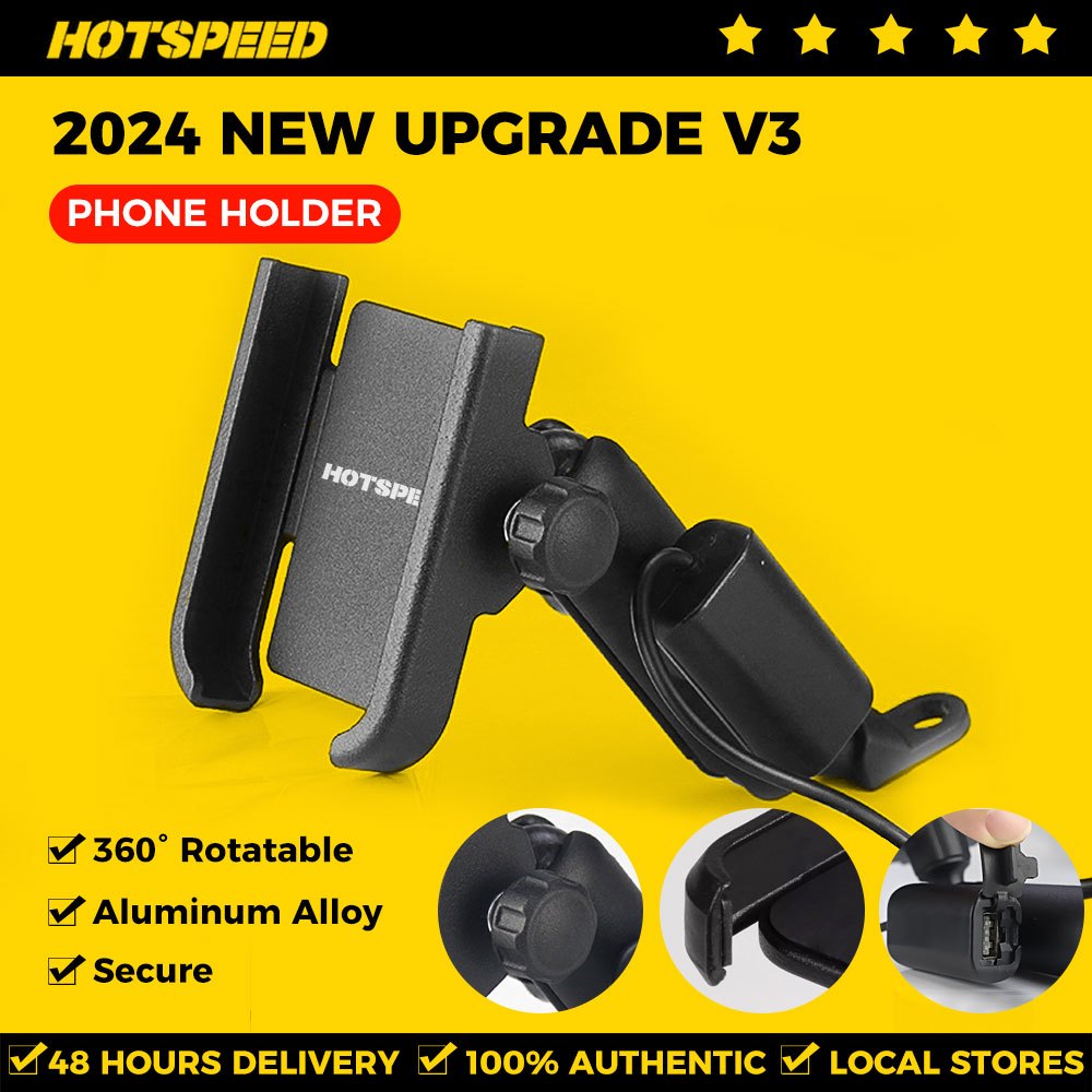 HOTSPEED Cellphone Holder for Motorcycle Aluminum Alloy Phone Holder