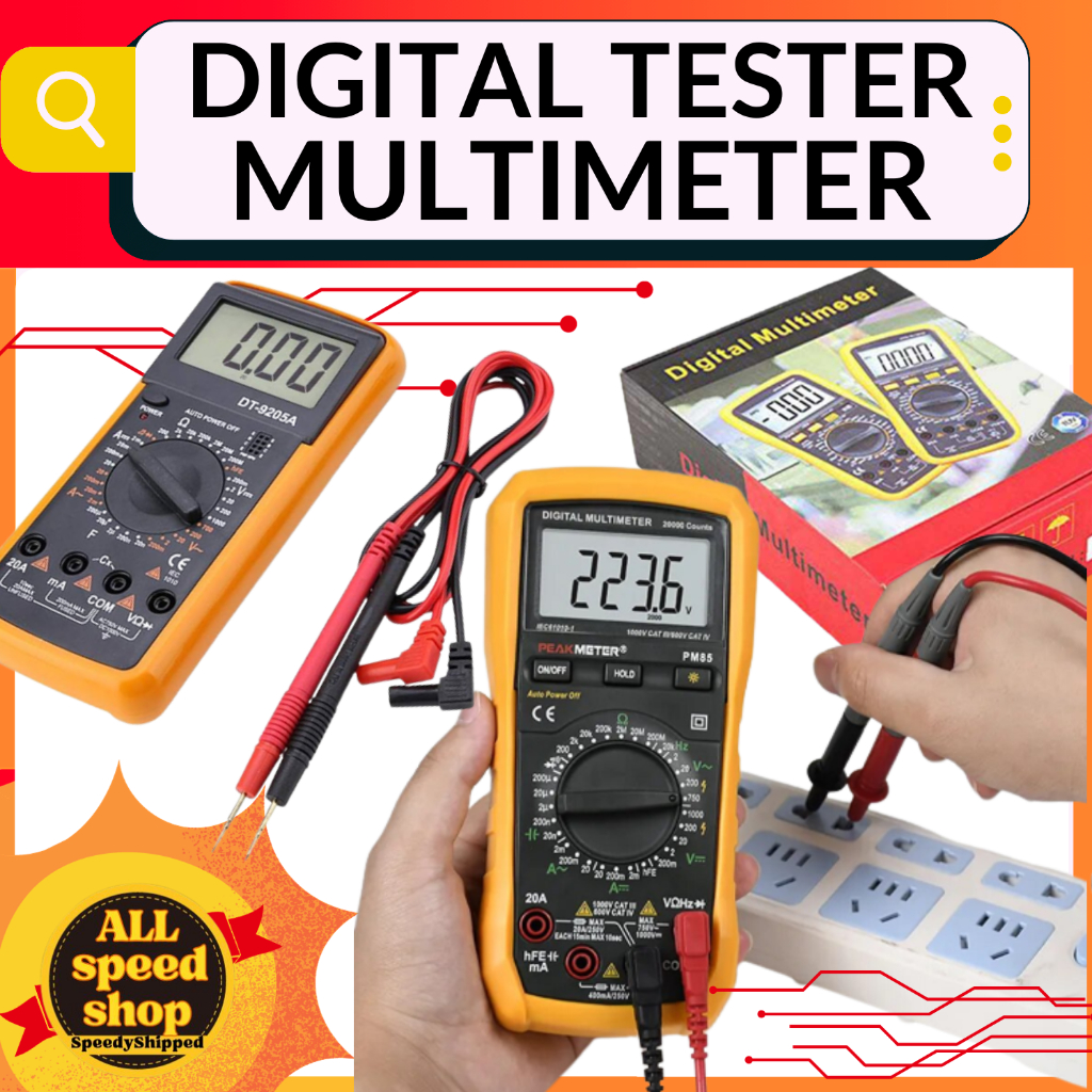 Pocket Power: Digital Multimeter - 2000 Counts, Voltage Tester, Multi ...