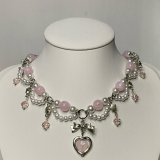 Jewelry, Pink Coquette Dollete Necklace