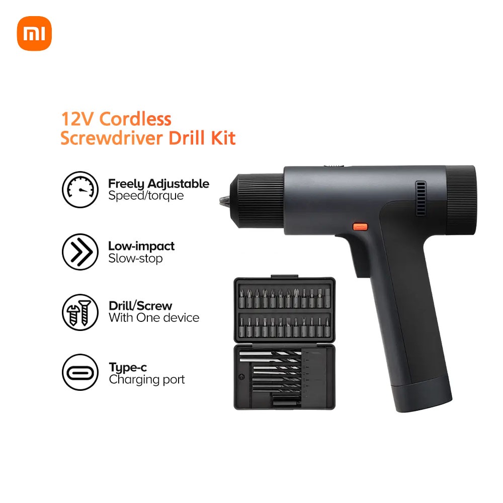 Xiaomi MIJIA 12V Cordless Brushless Electric Drill Kit Electric Screw