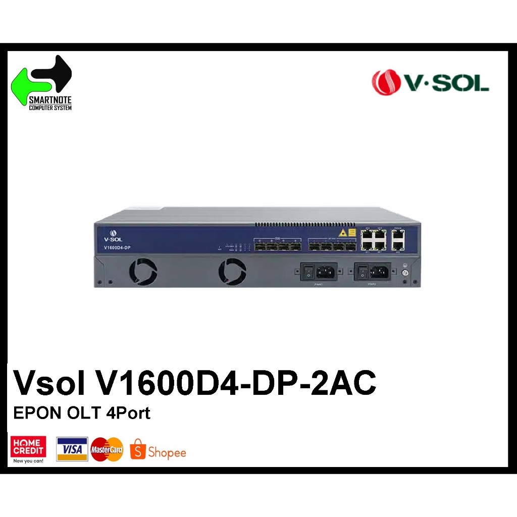 Vsol V1600D4-DP-2AC EPON OLT 4Port | Shopee Philippines