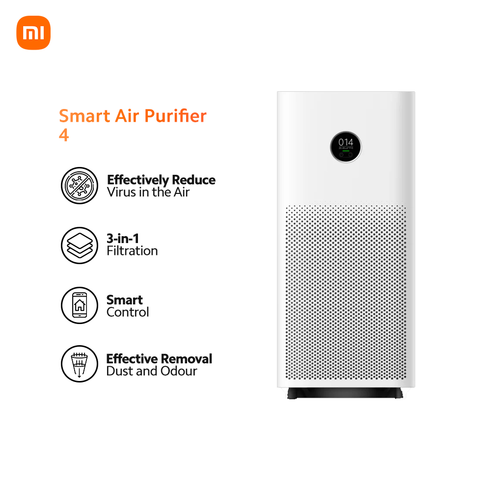 Air Purifier 4 Xiaomi Smart 32.1dB(A) low noise 20m² large room