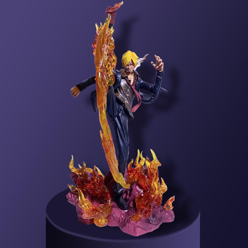 Hey Anime-ONE PIECE WIFI VINSMOKE SANJI DEVIL KICK COPY RESIN GK FIGURE ...