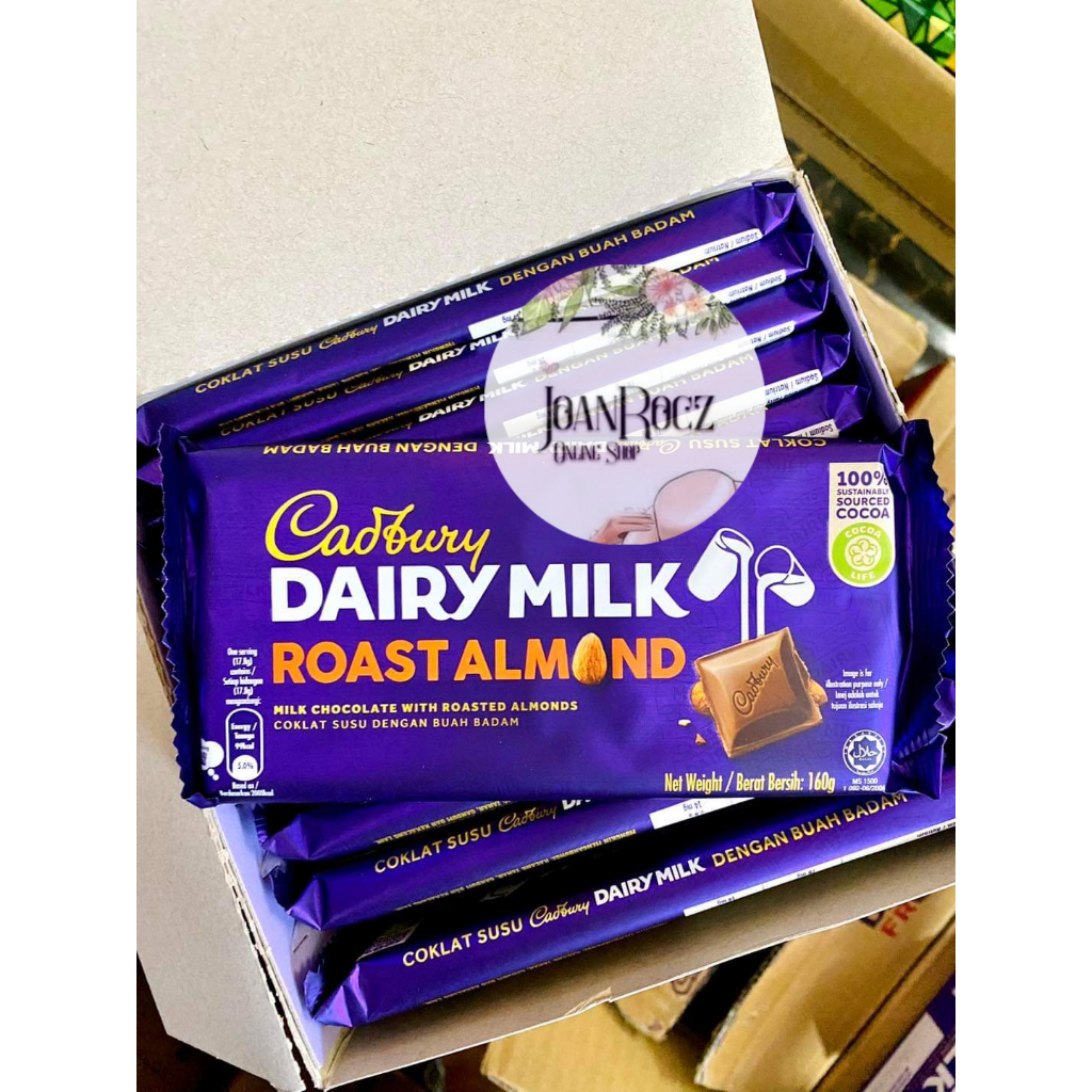 CADBURY DAIRY MILK ROAST ALMOND 160G (CHRISTMAS PROMO SALE) Shopee