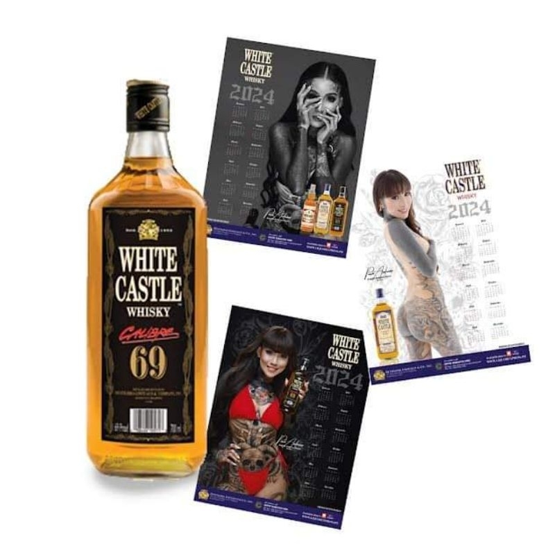 White Castle Whisky Calibre 69 700ml with free Calendar Shopee