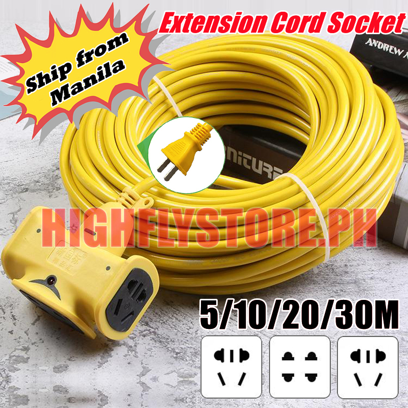 Extension Cord Socket long Plugin Strip 5M/10M/20M/30M Electric Vehicle Charging Extension Wire
