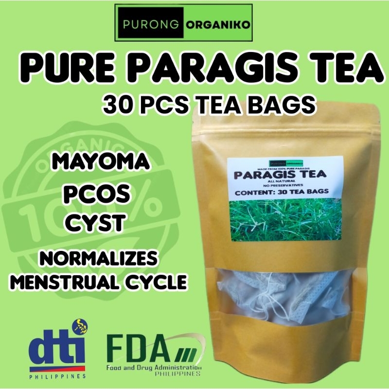 PURE PARAGIS TEA 30 PCS TEABAGS /ALL NATURALS NO PRESERVATIVE Shopee