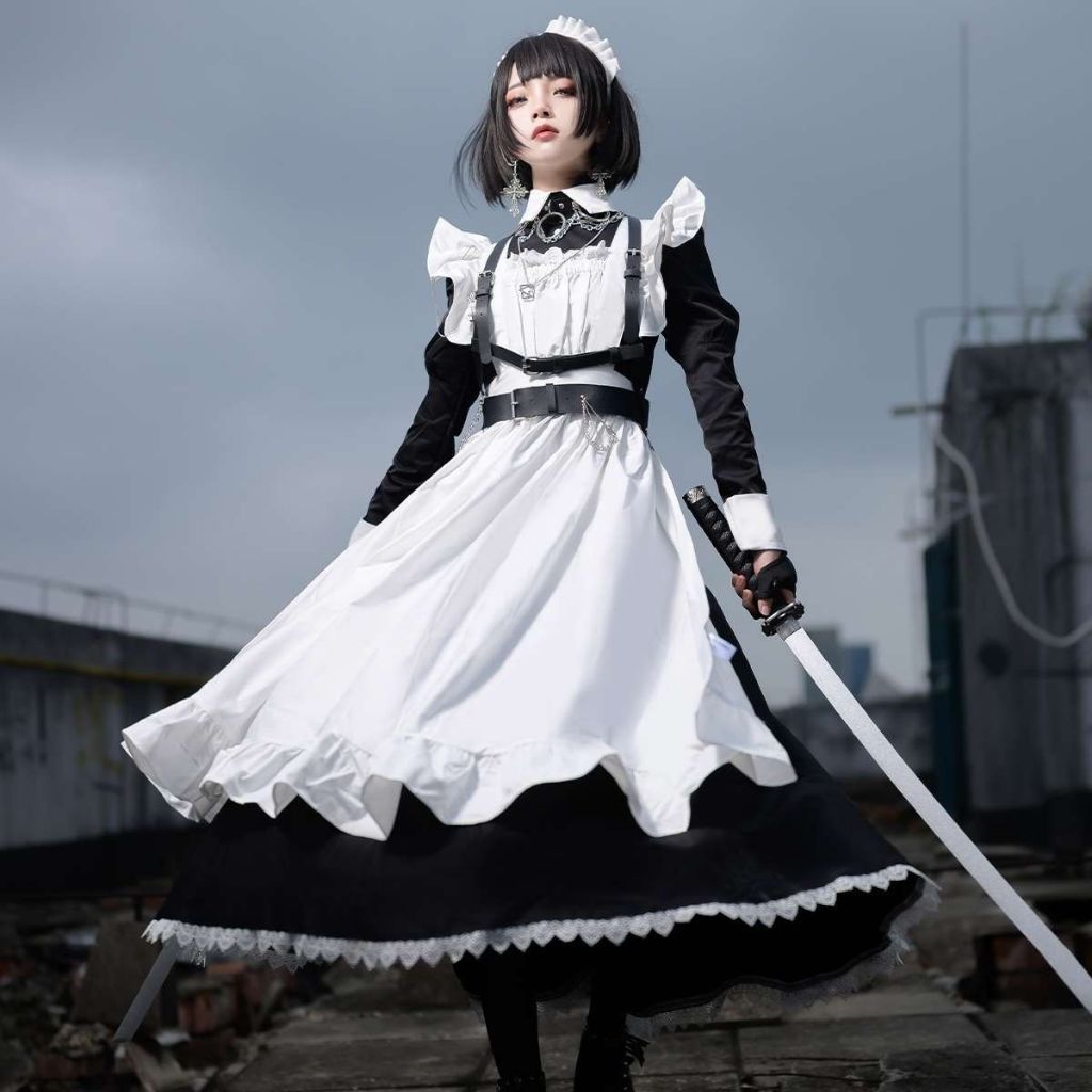 HNB Cute Lolita French Maid Dress Girls Woman Anime Cosplay Party Costumes  | Shopee Philippines
