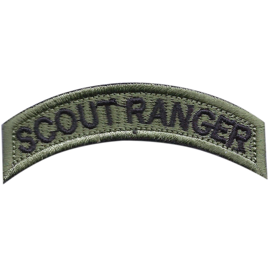 RANGER PATCH (COLORED / SUBDUED) WITH VELCRO, TAB RED / SUBDUED WITH ...