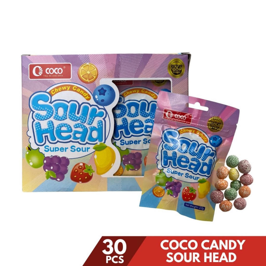 COCO Candy Sour Head Chewy Candy 30pcs Per Inner Box Shopee Philippines