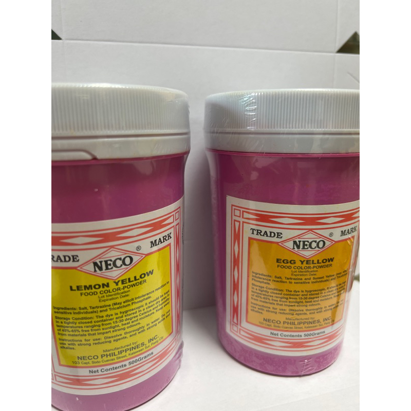 Neco Egg Yellow or Lemon Yellow 500g Food color Halal | Shopee Philippines