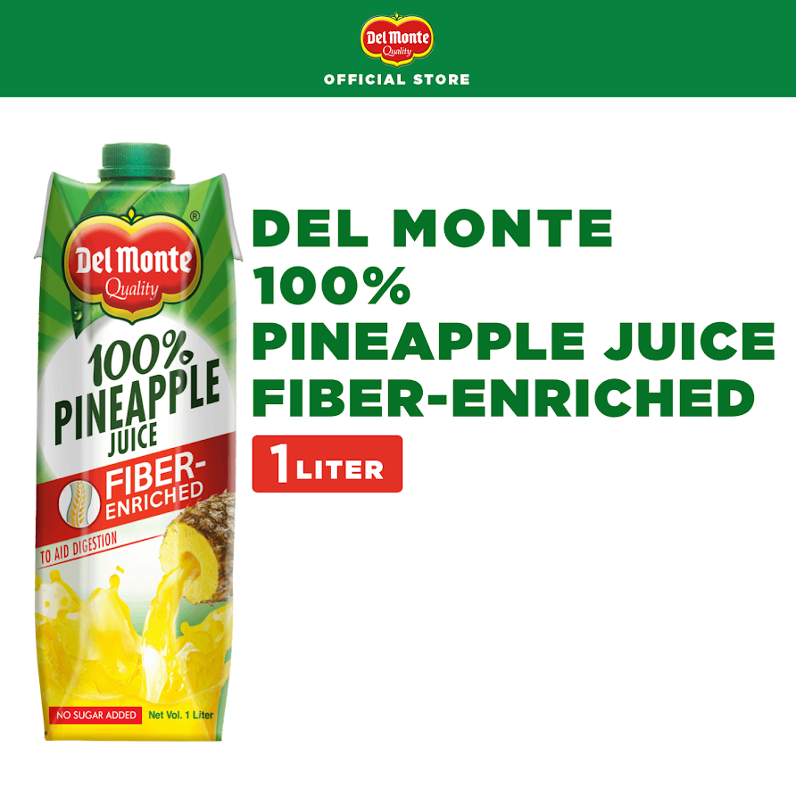 DEL MONTE 100 Pineapple Juice Fiberenriched to Aid Digestion and