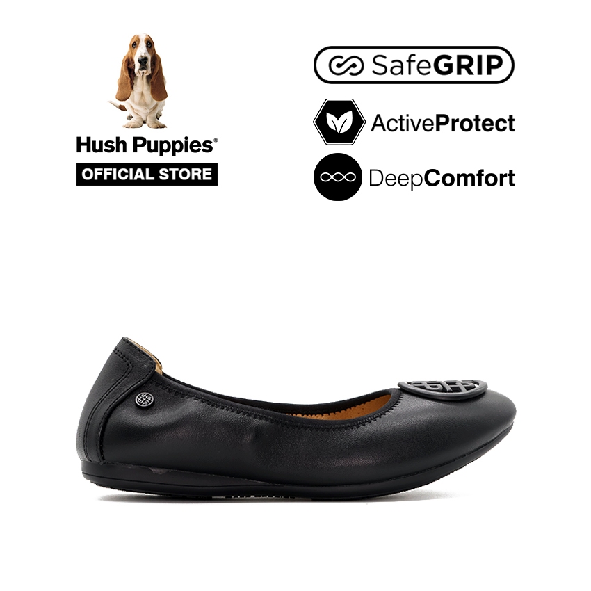 Hush puppies flat sole on sale shoes