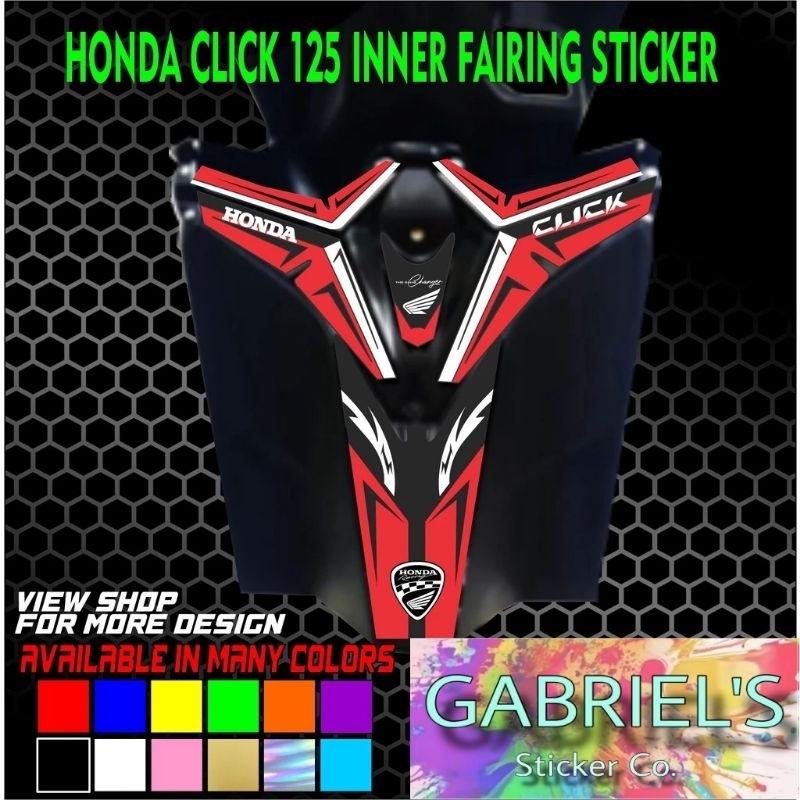 honda click inner fairings sticker printed laminated original sticker