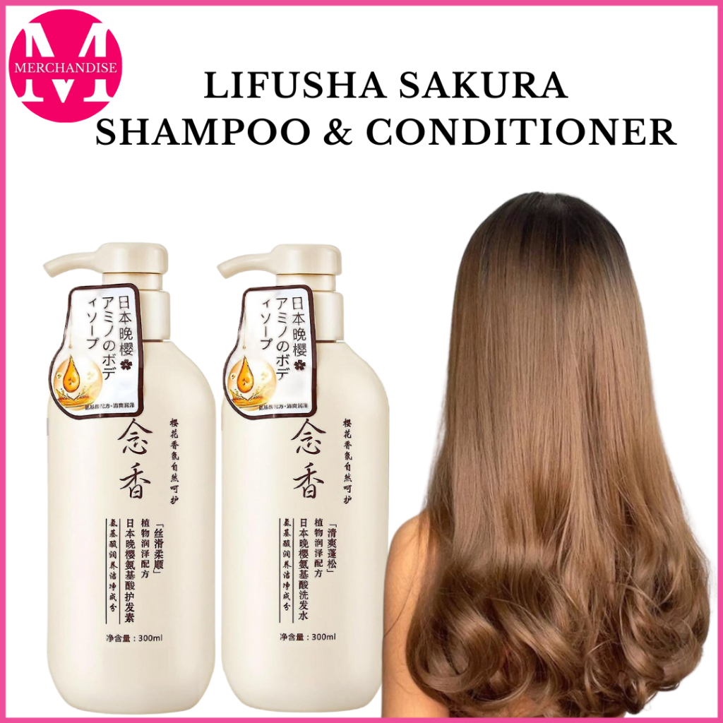 Japan Sakura Shampoo and Conditioner Organic Shampoo Thick and Smooth