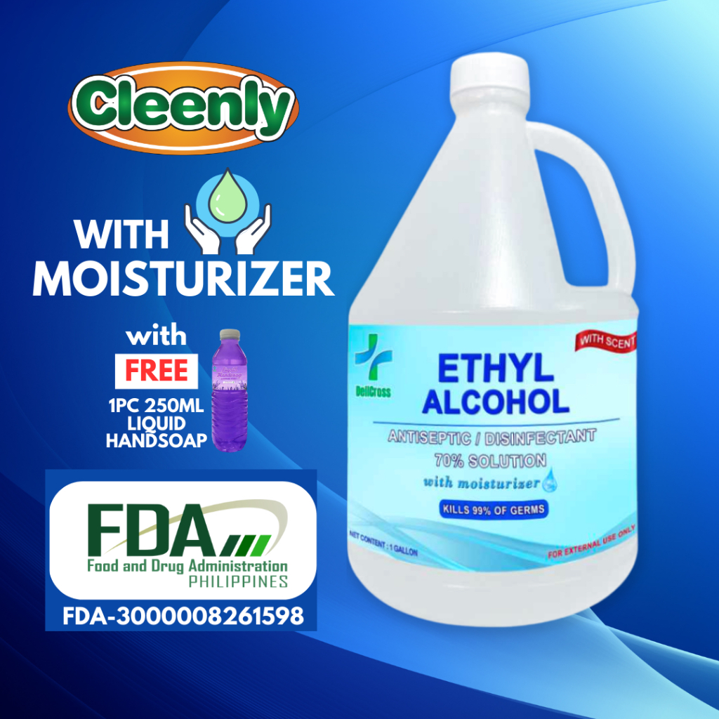 Dellcross 70 Solution Ethyl Alcohol Disinfectant Antiseptic With Free Gallon Shopee Philippines 2301