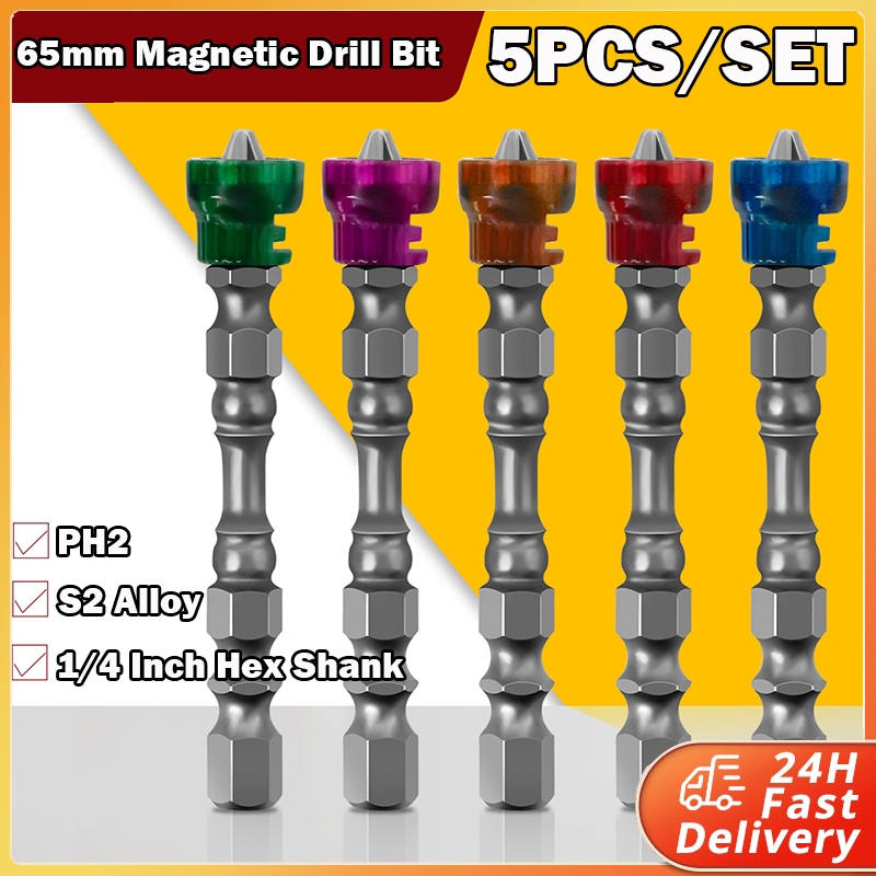 Magnetic Screwdriver Bits 3pcs 5/32 Inch Hex Shank Star-Shape P5