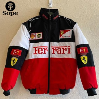 2021 ferrari red black embroidery exclusive jacket suit f1 team best sale racing