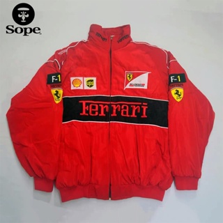 SOPE F1 Embroidery Ferrari Jacket Korean Jacket For Men Varsity Jacket ...