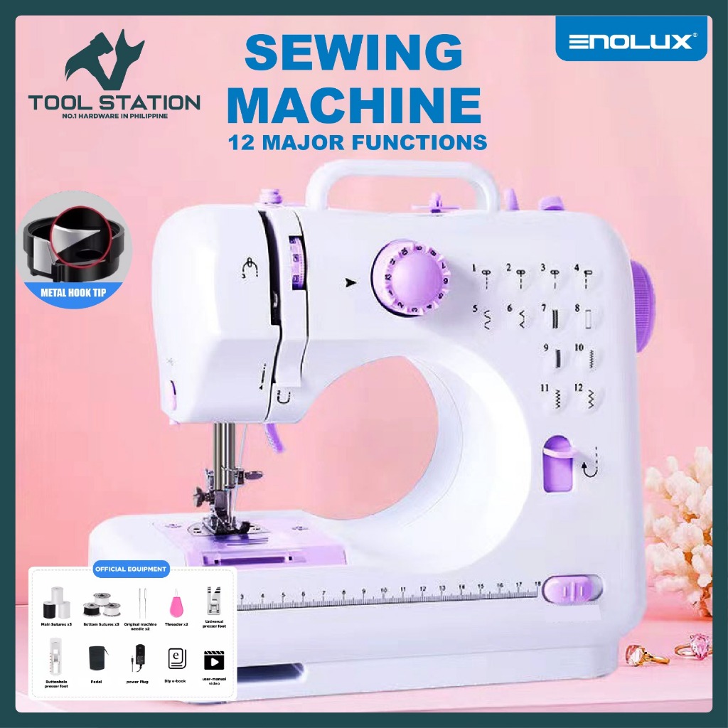 ENPortable Sewing Machine FHSM 505A 12 Sewing Portable Mini Sewing