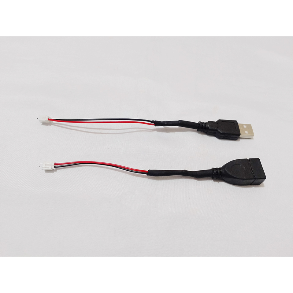 DIY ELECTRONICS USB 2.0 TYPE A MALE/ FEMALE 5V to MICRO JST 2PIN PH2.0 PLUG MALE/ FEMALE