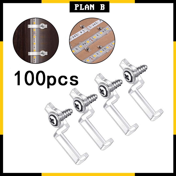 100pcs 12mm Led Light Strip Mounting Fixing Clips Mounting Bracket