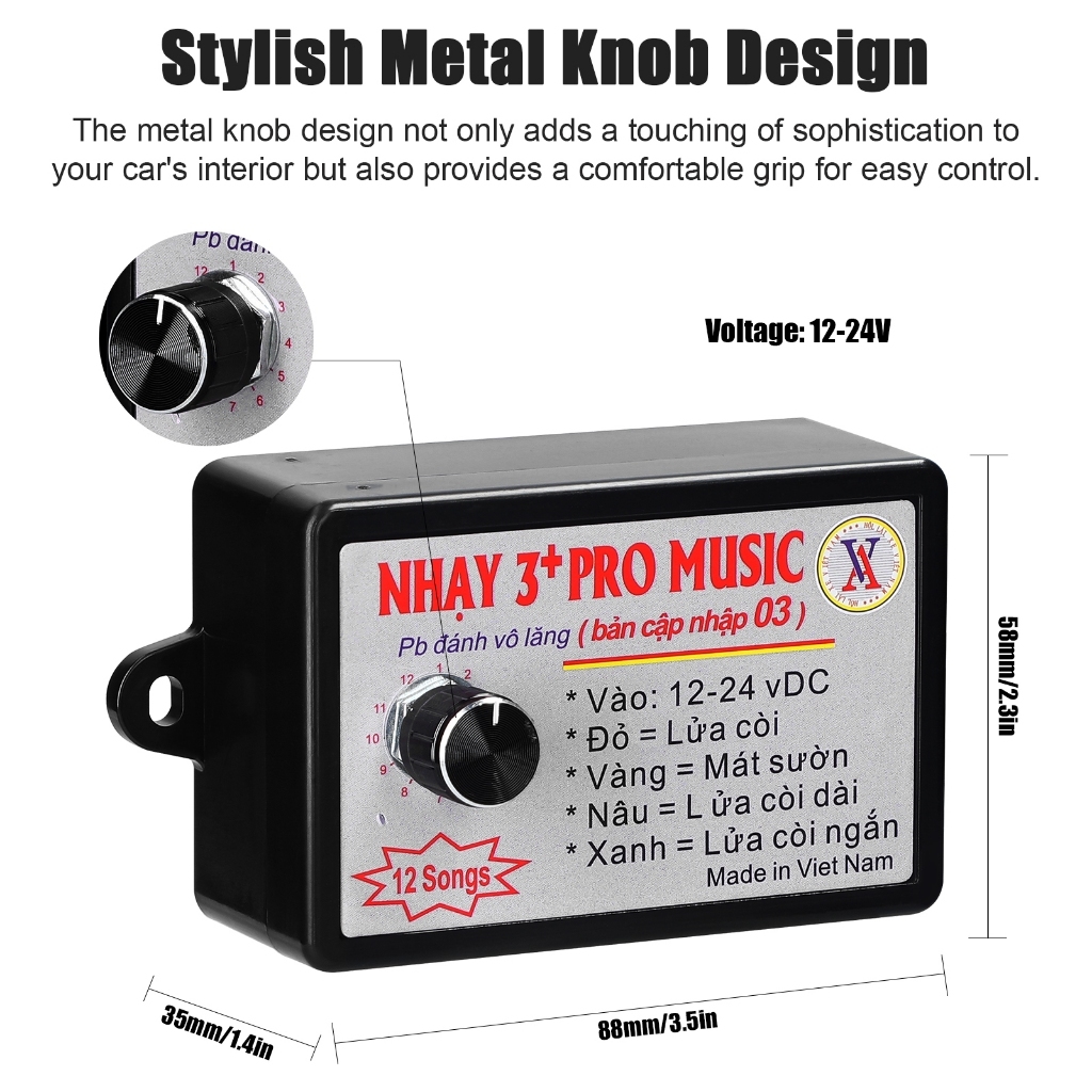 12v24v universal nhay 3 pro music for horn relay truck car Horn motor