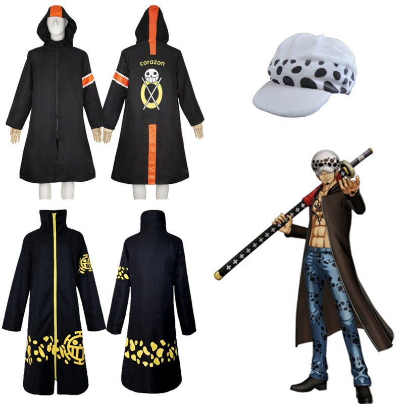 Generation Trafalgar Law 2rd 3rd Cosplay Costume Anime One Piece Cloak  Hooded Robe blue pants white