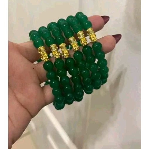 EMERALD GREEN 18K Piyao Bracelet Lucky Color of the year 2024 Shopee Philippines