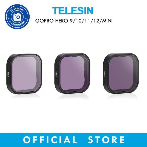 TELESIN ND Filter Set Aluminum Lens Frame for GoPro Hero 12, 11, 10, 9