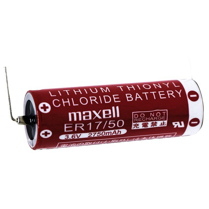 PLC Lithium battery Maxell / Toshiba ER17/50 3.6V 2750mah with pins ...