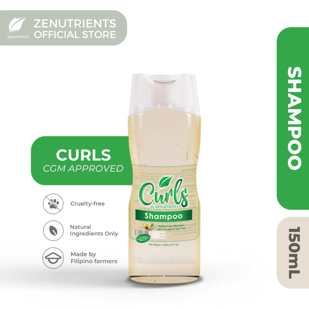 Curls by Zenutrients Avocado & Tea Tree Sulfate-Free Shampoo 150ml ...