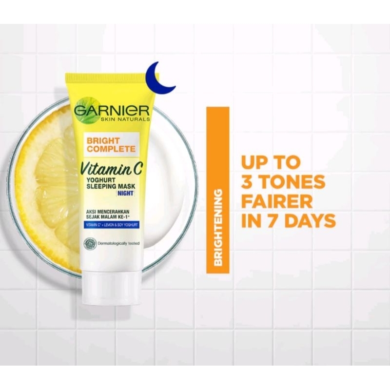 GARNIER Sleeping Mask Soy Yoghurt Vitamin C 20ml Skin Naturals Shopee