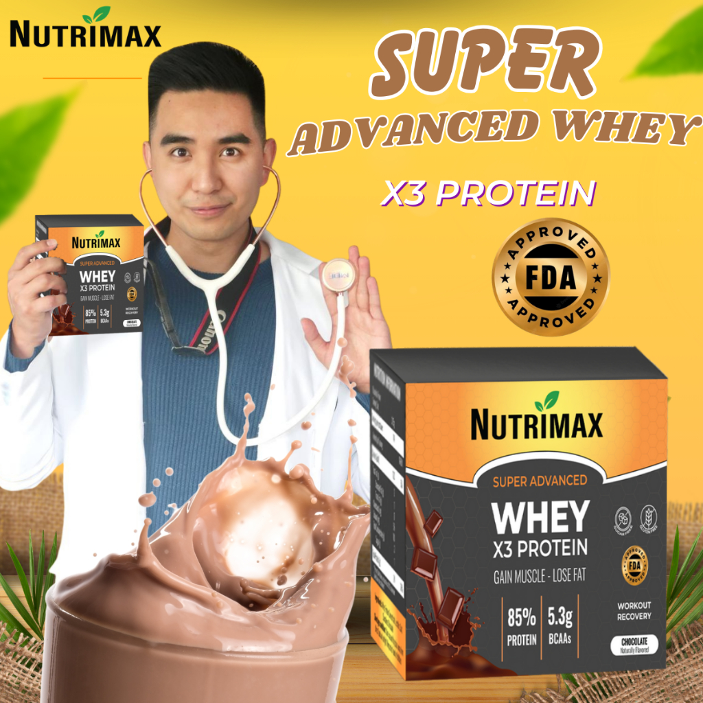 Nutrimax Super Advanced Whey X3 Protein Whey Protein Powder Gain Muscle